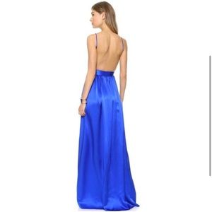 One Contrarian Silk Maxi Dress blue
